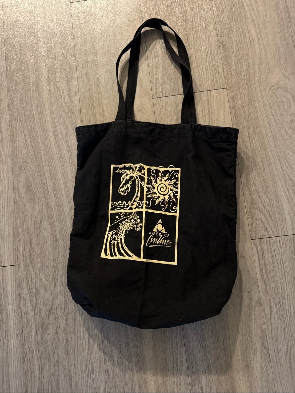 Vintage Y2K America Online Beach Tote